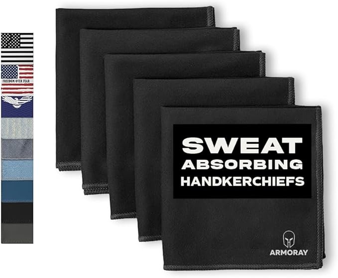 ARMORAY Sweat Absorbing Towel Handkerchief – Quick-Dry Microfiber Gym Towels for Face, Hands & Body – Workout Towel for Men, Sport Rag, Perfect for Tennis, Pickleball & Sauna Use by Women