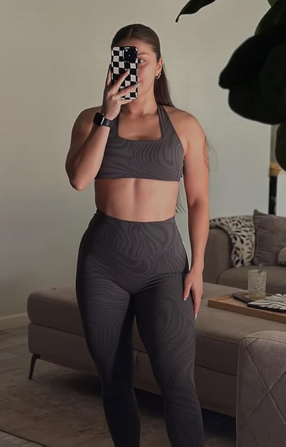 Aoxjox High Waisted Workout Leggings for Women Tummy Control Buttery Soft Yoga Metamorph Deep V Pants 26"