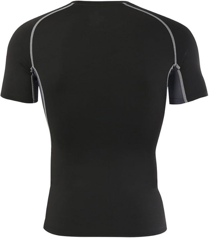 Audoc Compression Shirt Men 3 Pack Quick-Dry Athletic Baselayer 4-Way Stretch Moisture-Wicking Short Sleeve Workout Shirts