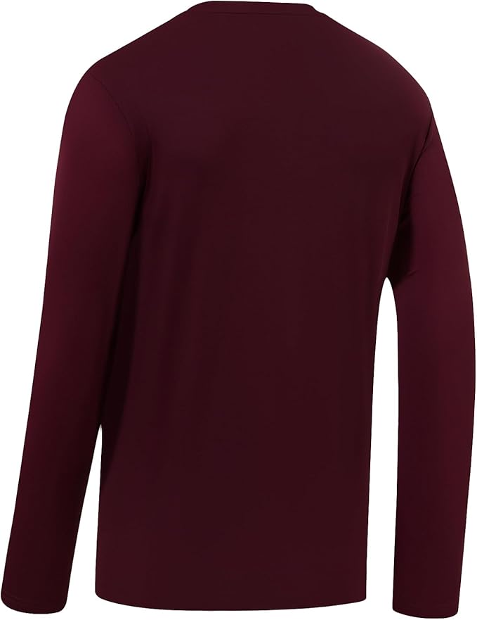 Men’s UPF 50+ Long Sleeve Performance T-Shirts Permanent UV Protective Quick Dry for Everyday Hiking Fishing Beach