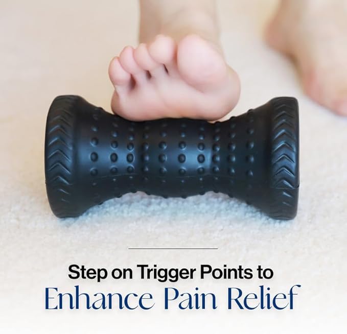 Tumaz Foot Roller for Plantar Fasciitis Relief，Foot Massage Roller for Alleviate Planter Fasciitis Pain,Arch Pain,Trigger Points & Deep Tissue, Portable - Reflexology Tool,Black