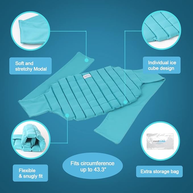 Ice Pack for Back Pain Relief, 2 Hours Long Lasting Cold Lower Back Wrap, FSA Eligible, Flexible Cold Pack for Lumbar Pain, Sciatica, Coccyx, Herniated or Degenerative Disc, Surgery