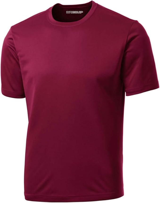 DRIEQUIP Men's Big & Tall Short Sleeve Moisture Wicking Athletic T-Shirts