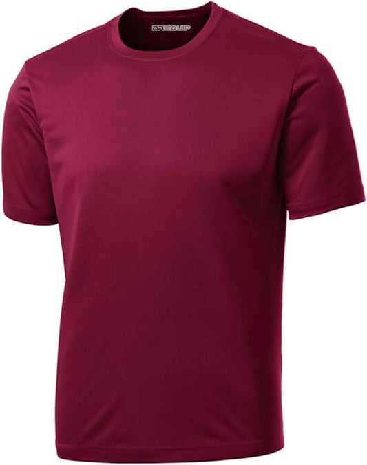 DRIEQUIP Men's Big & Tall Short Sleeve Moisture Wicking Athletic T-Shirts