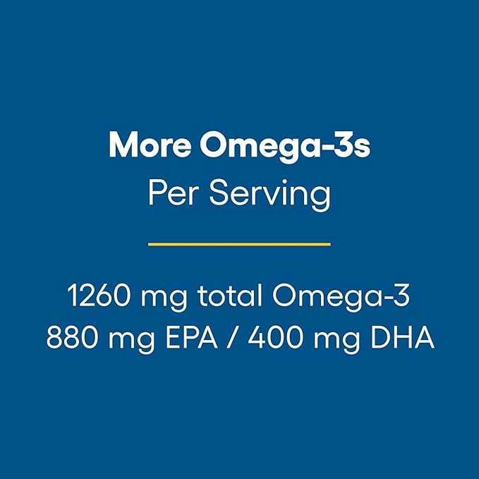 Natural Factors, RxOmega-3 Fish Oil, Pharmaceutical Grade, 1260 mg Omega-3 Per Serving, No Fishy Aftertaste, 240 Count (Pack of 1)
