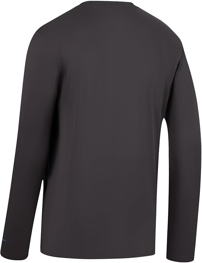 Men’s UPF 50+ Long Sleeve Performance T-Shirts Permanent UV Protective Quick Dry for Everyday Hiking Fishing Beach