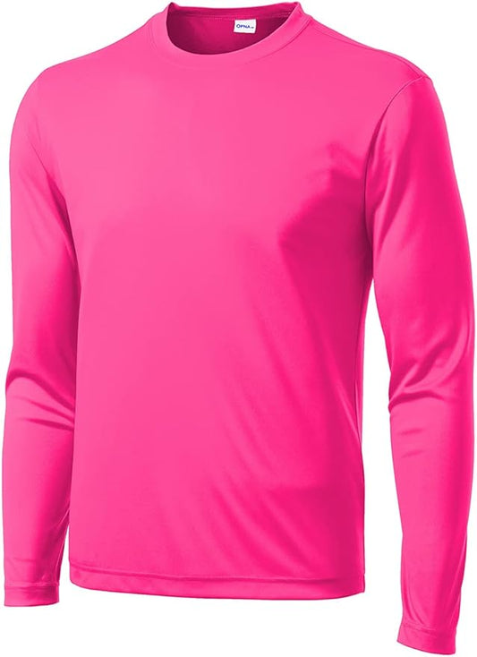Men's Long Sleeve Moisture Wicking Athletic Shirts, Dry Fit Long Sleeve UV Protection Shirts Men for Workout, Running, Hiking