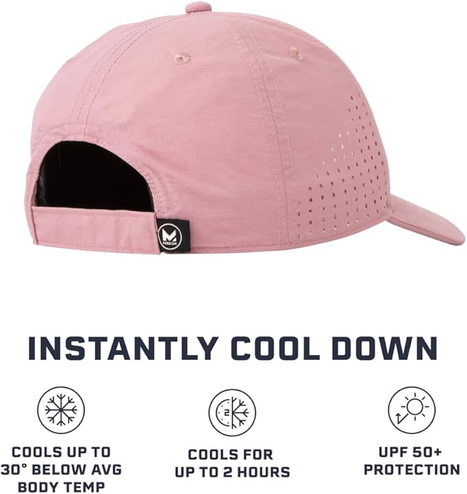 MISSION Cooling Vented Performance Hat Unisex One Size Cap for Workouts, Golf & Running, Sweat & Water Activated Technology