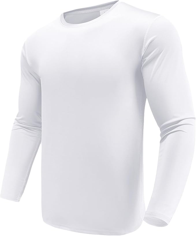 Men's 1, 3 or 5 Pack Performance Long Sleeve T-Shirts, UPF 50+ Sun Protection Shirts, Athletic Gym Workout Shirts for Running