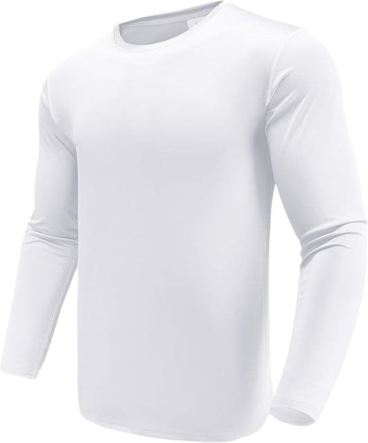 Men's 1, 3 or 5 Pack Performance Long Sleeve T-Shirts, UPF 50+ Sun Protection Shirts, Athletic Gym Workout Shirts for Running