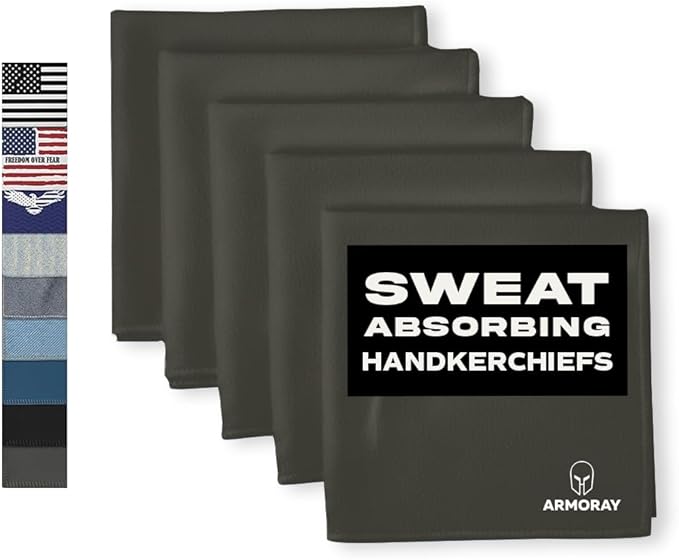 ARMORAY Sweat Absorbing Towel Handkerchief – Quick-Dry Microfiber Gym Towels for Face, Hands & Body – Workout Towel for Men, Sport Rag, Perfect for Tennis, Pickleball & Sauna Use by Women