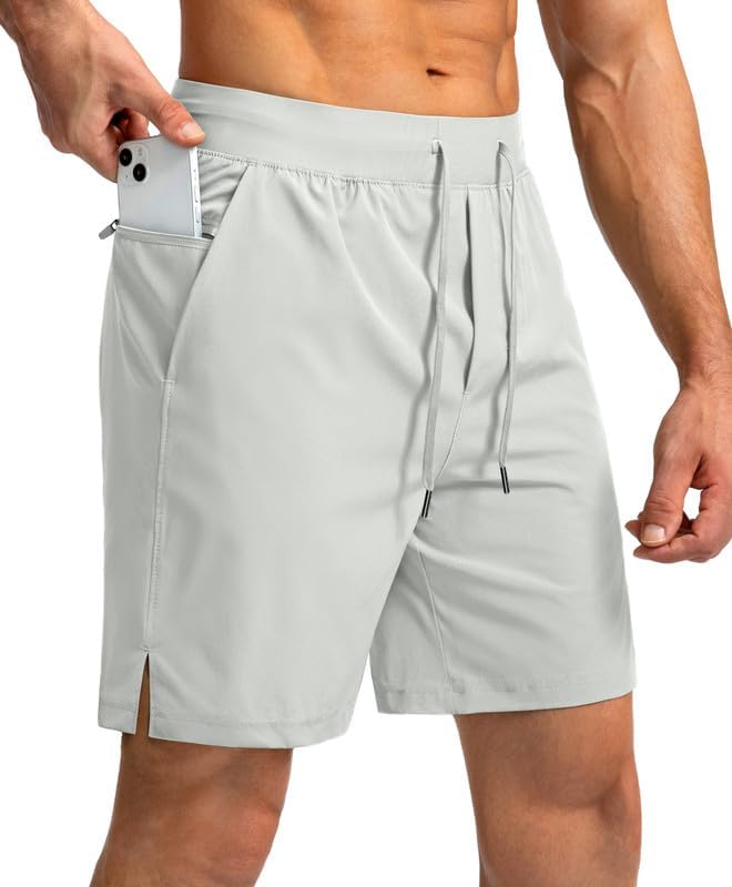 Men's Running Shorts with Zipper Pockets 9 Inch/ 7 Inch / 5 Inch Lightweight Quick Dry Gym Workout Athletic Shorts for Men