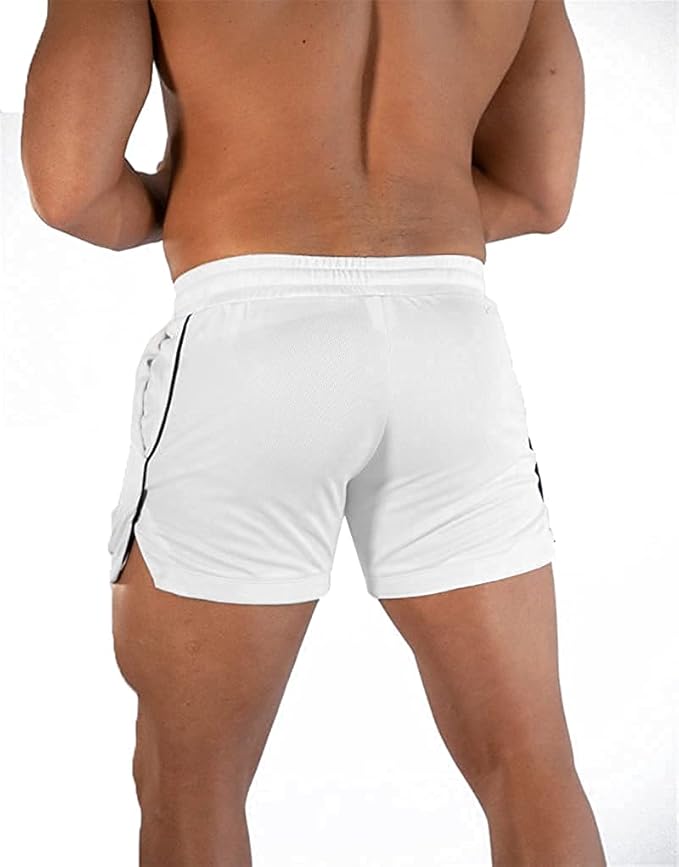 FLYFIREFLY Men's Gym Workout Shorts Running Lightweight Athletic Short Pants Bodybuilding Training