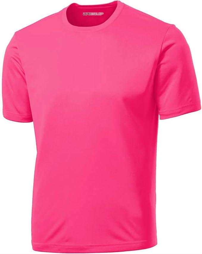 DRIEQUIP Men's Big & Tall Short Sleeve Moisture Wicking Athletic T-Shirts