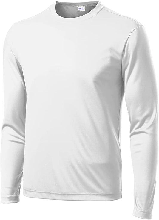Men's Long Sleeve Moisture Wicking Athletic Shirts, Dry Fit Long Sleeve UV Protection Shirts Men for Workout, Running, Hiking