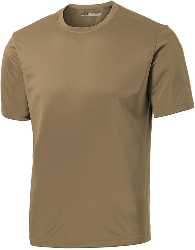 DRIEQUIP Men's Big & Tall Short Sleeve Moisture Wicking Athletic T-Shirts