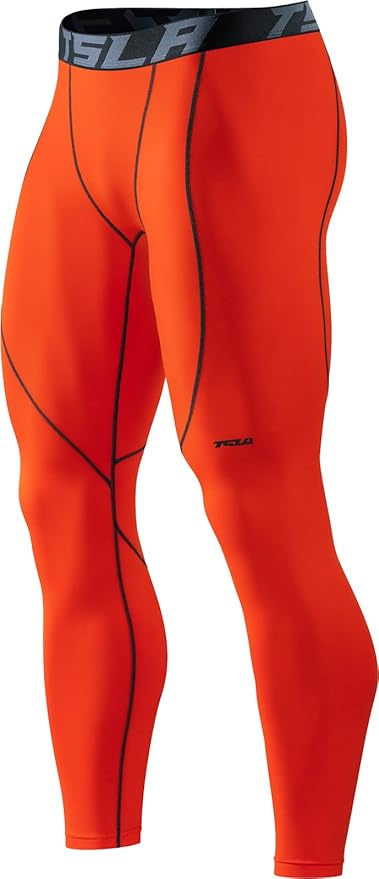 TSLA Men's Thermal Compression Pants, Athletic Sports Leggings & Running Tights, Wintergear Base Layer Bottoms