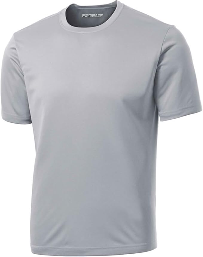 DRIEQUIP Men's Big & Tall Short Sleeve Moisture Wicking Athletic T-Shirts