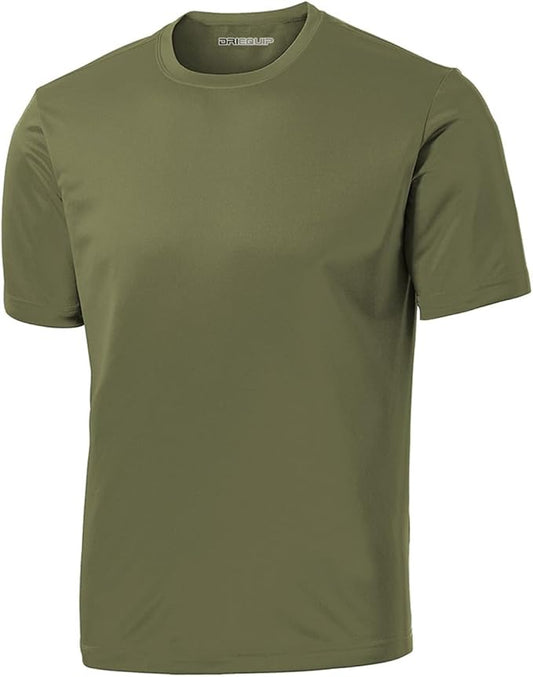 DRIEQUIP Men's Big & Tall Short Sleeve Moisture Wicking Athletic T-Shirts