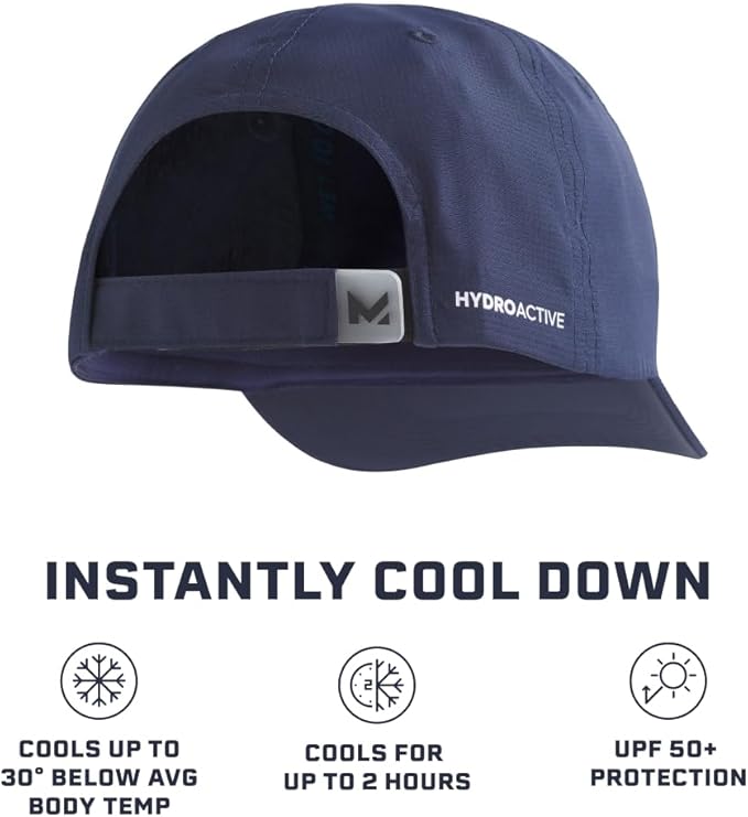 MISSION Cooling UPF Performance Hat - Unisex One Size Cap for Workouts, Golf & Running - Sweat & Water Activated Technology