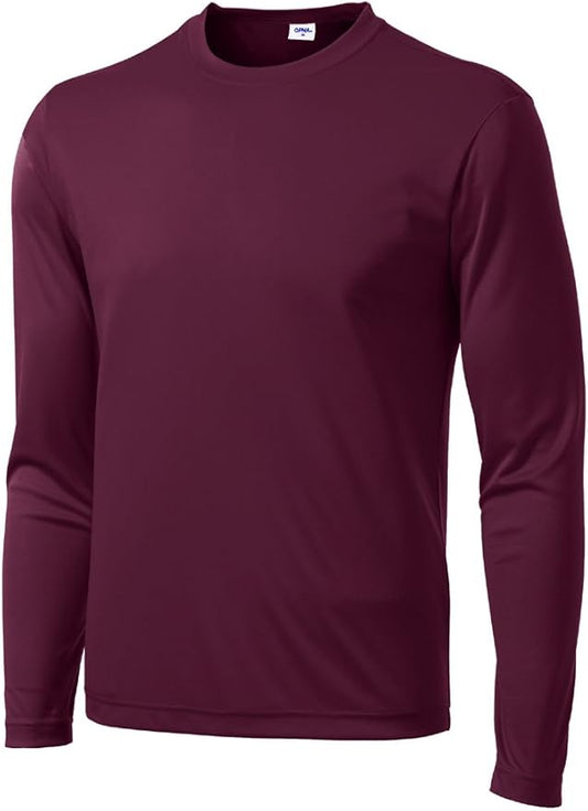 Men's Long Sleeve Moisture Wicking Athletic Shirts, Dry Fit Long Sleeve UV Protection Shirts Men for Workout, Running, Hiking