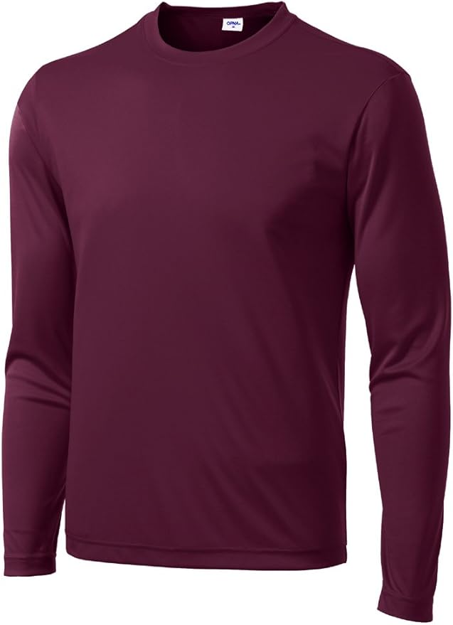 Men's Long Sleeve Moisture Wicking Athletic Shirts, Dry Fit Long Sleeve UV Protection Shirts Men for Workout, Running, Hiking