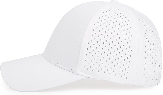 Quick Dry Baseball Cap Curved Brim Snapback Hat Laser Cut Mesh Ball Cap Golf Ball Cap for Men Women