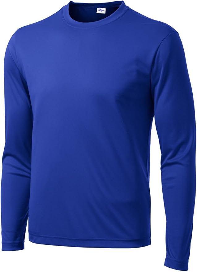 Men's Long Sleeve Moisture Wicking Athletic Shirts, Dry Fit Long Sleeve UV Protection Shirts Men for Workout, Running, Hiking