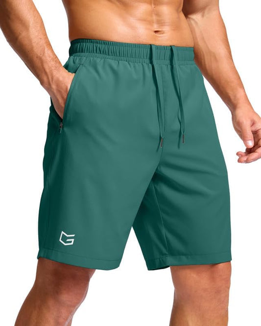 G Gradual Men's Athletic Running Shorts with Zipper Pockets Quick Dry 7"/ 5"/ 9" Workout Gym Shorts for Basketball Hiking