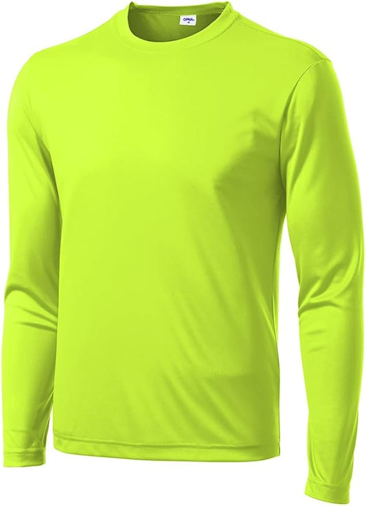 Men's Long Sleeve Moisture Wicking Athletic Shirts, Dry Fit Long Sleeve UV Protection Shirts Men for Workout, Running, Hiking
