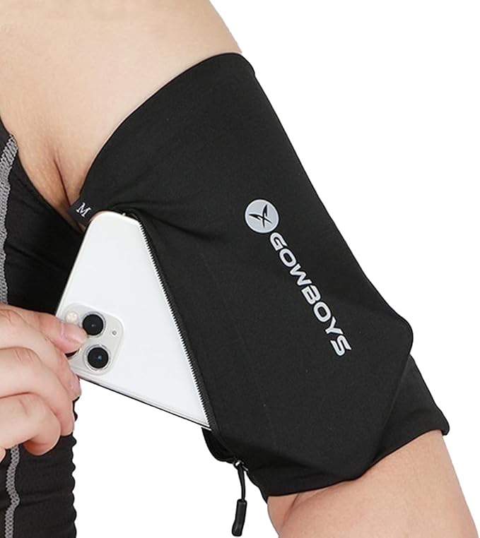 Running Phone Armband for Men Women,Universal Arm Bands for Phones Below 8 Inches,Waterproof Cell Phone Armband for Hiking,Running,Cycling,Climbing(Black L)