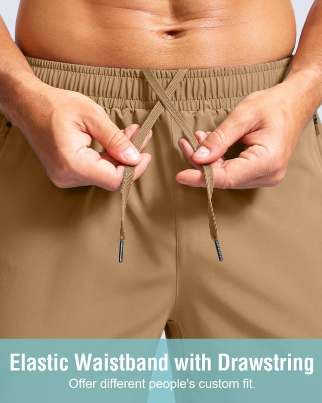 G Gradual Men's Athletic Running Shorts with Zipper Pockets Quick Dry 7"/ 5"/ 9" Workout Gym Shorts for Basketball Hiking