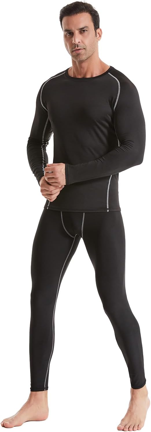 5,6 Pack Men's Compression Shirts Long Sleeve Rash Guard Workout Undershirt Base Layer Athletic Shirt