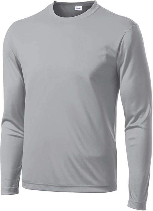 Men's Long Sleeve Moisture Wicking Athletic Shirts, Dry Fit Long Sleeve UV Protection Shirts Men for Workout, Running, Hiking