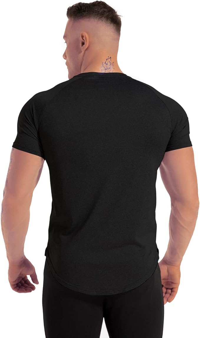 Men's 3pack Dry Fit Workout Gym Short Sleeve T Shirt Moisture Wicking Active Athletic Performance Running Shirts