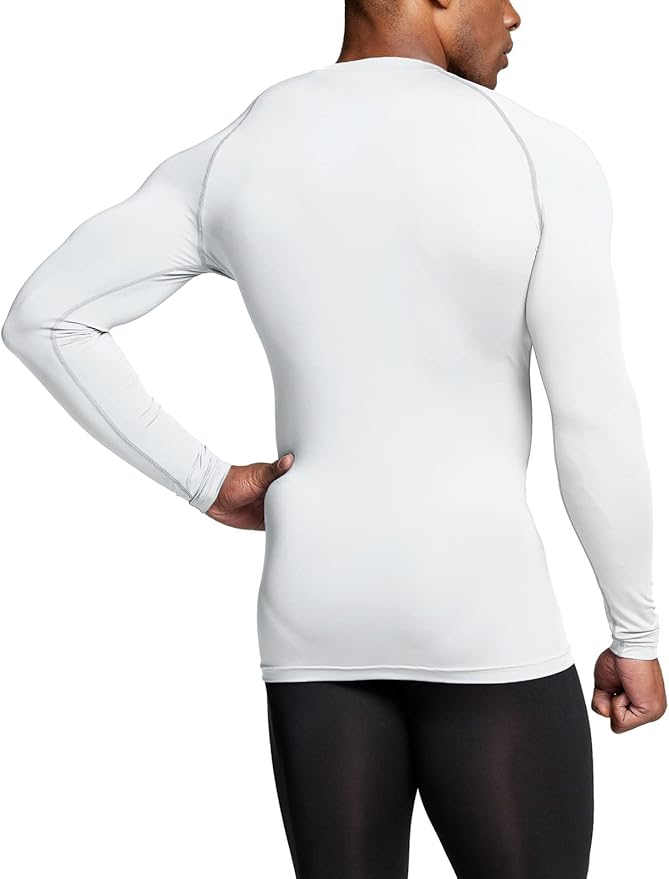 TSLA Men's UPF 50+ Compression Shirts, Cool Dry Long Sleeve Athletic Tops, Sports Baselayer Workout Shirt