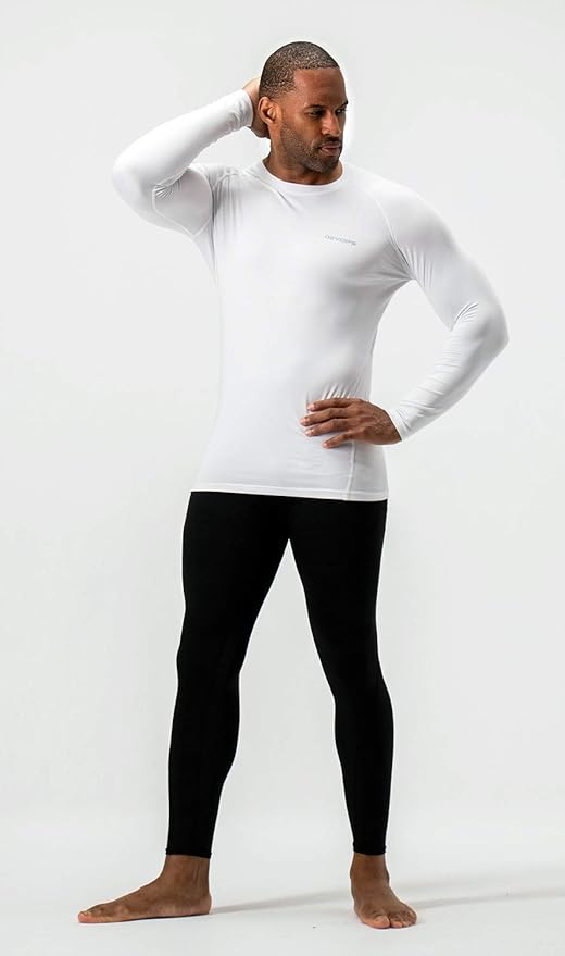 DEVOPS 2 Pack Men's Thermal Long Sleeve Compression Shirts