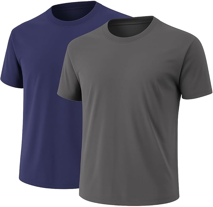 6-Pack Bulk Men’s T-Shirts – Soft Pre-Shrunk Premium Cotton, Short Sleeves, Reinforced Collar, Crew Neck, Casual Fit