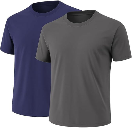6-Pack Bulk Men’s T-Shirts – Soft Pre-Shrunk Premium Cotton, Short Sleeves, Reinforced Collar, Crew Neck, Casual Fit
