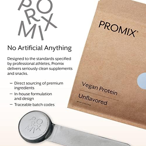 ProMix Nutrition Plant-Based Vegan Protein Powder, Unflavored - Pea Protein & Vitamin B-12 - ­Post Workout Fitness & Nutrition Shakes, Smoothies, Baking & Cooking Recipes - 5 Pound (Pack of 2)