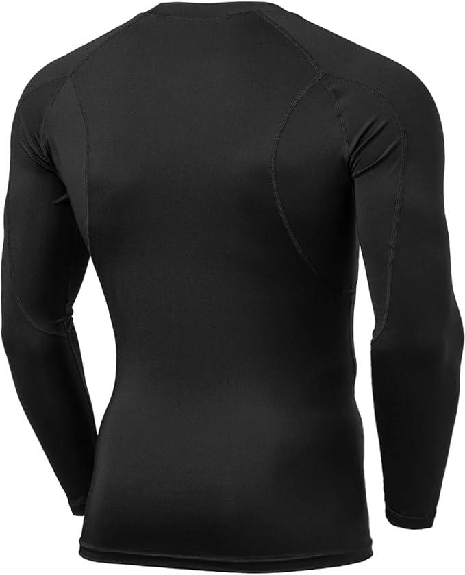 TSLA Men's UPF 50+ Compression Shirts, Cool Dry Long Sleeve Athletic Tops, Sports Baselayer Workout Shirt