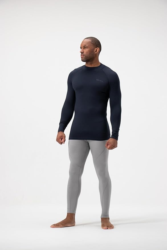 DEVOPS 2 Pack Men's Thermal Long Sleeve Compression Shirts