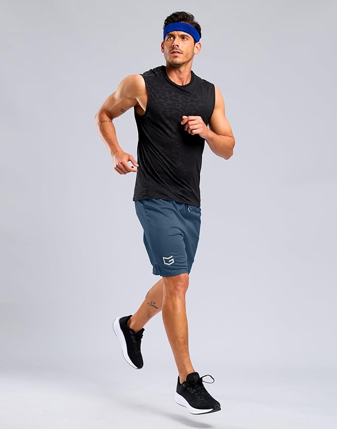 G Gradual Men's Athletic Workout Shorts with Pockets 5"/7"/9" Lightweight Quick Dry Gym Basketball Running Shorts for Men