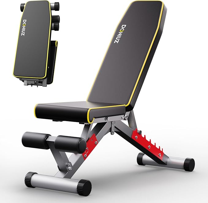 Weight Bench, Adjustable Workout Bench Press Set for Home Gym Full Body Strength Workout, Easy Assembly Foldable Training Lifting Bench, Max Load 750