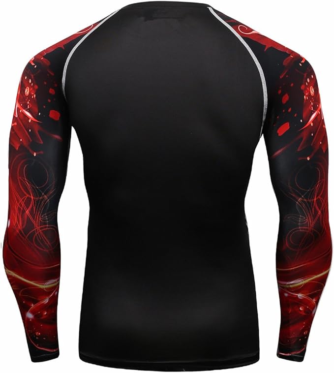 Men's Soft Slim Long Sleeve Dry-Fit Compression Gym Trainning Shirt