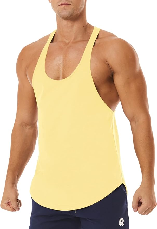 Men's Workout Quick Dry Soft Gym Bodybuilding Stringer Tank Tops