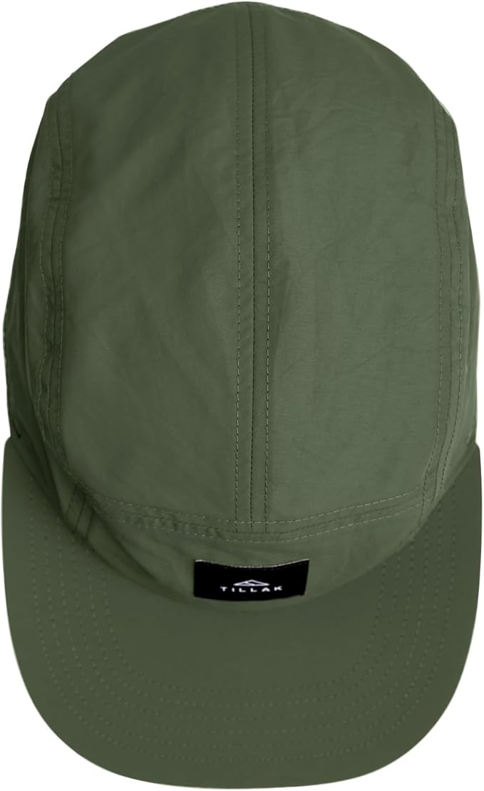 Tillak Wallowa Camp Hat, Lightweight Nylon 5 Panel Cap with Snap Closure