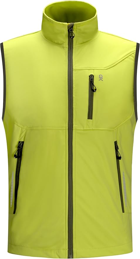Little Donkey Andy Men's Lightweight Softshell Vest Windproof Sleeveless Jacket for Travel Hiking Running Golf