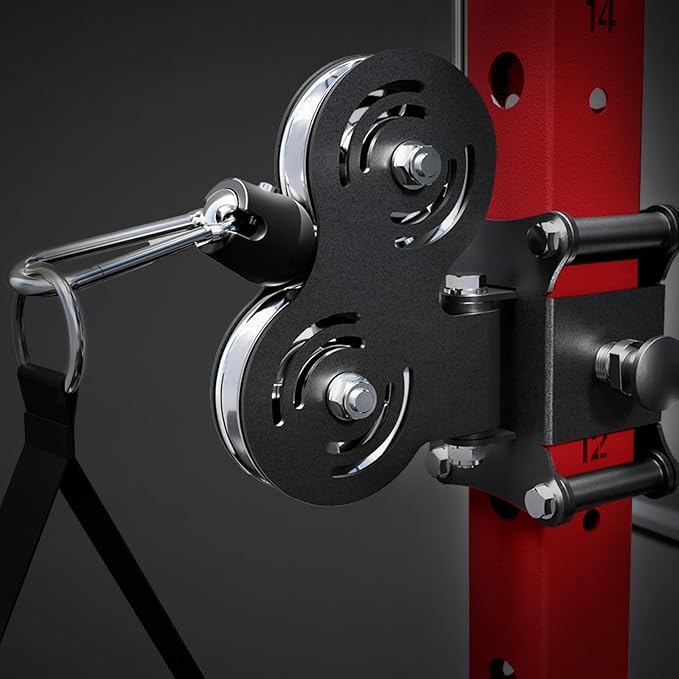 RitFit M2 Smith Machine with with Cable Crossover System, 3D Functional Trainer & Power Cage, 16 Adjustment Holes, 6 Storage Pegs for Full-Body Home Gym