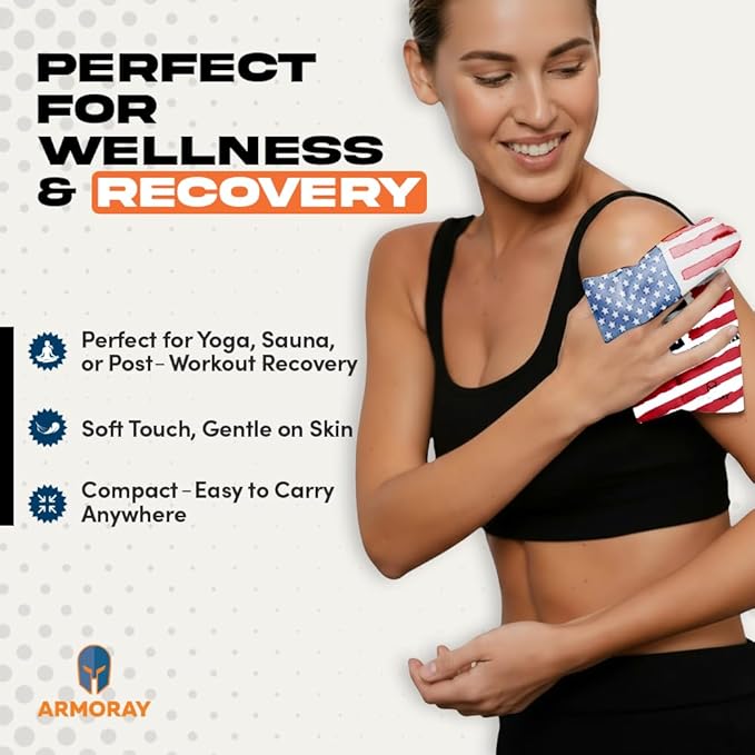 ARMORAY Sweat Absorbing Towel Handkerchief – Quick-Dry Microfiber Gym Towels for Face, Hands & Body – Workout Towel for Men, Sport Rag, Perfect for Tennis, Pickleball & Sauna Use by Women